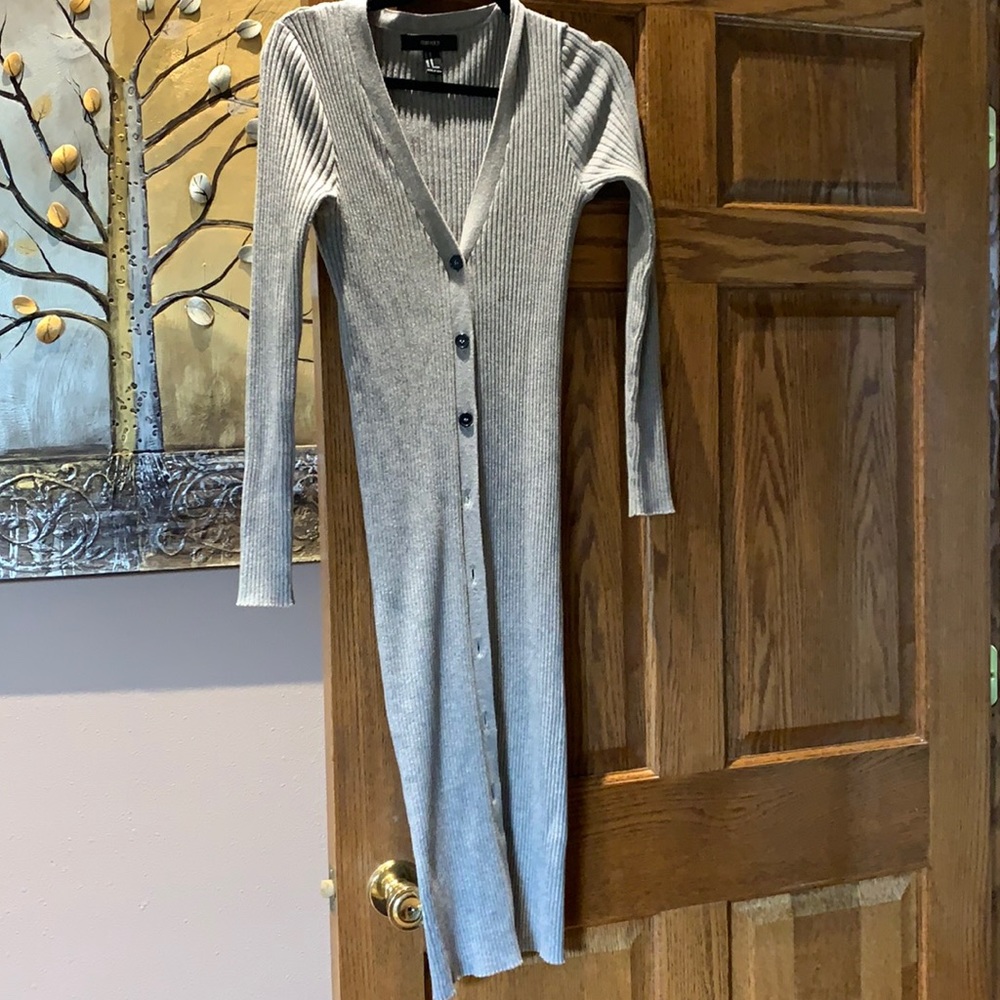 Long open duster sweater